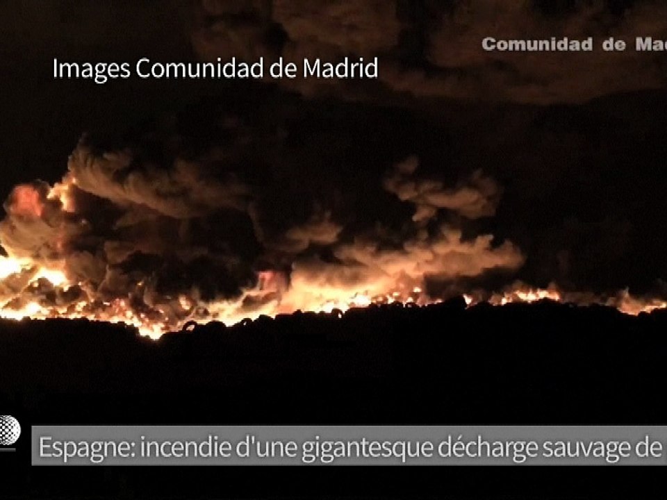 Espagne: incendie d'une gigantesque décharge de pneus, des milliers évacués