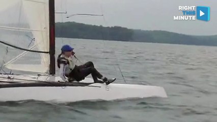 Sailor Hits Choppy Seas & Paramotor Engine Goes Off Mid-Flight