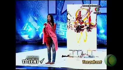ปอน ดวงใจ ถอดเสื้อวาดรูปThailand's Got Talent 17 06 2555