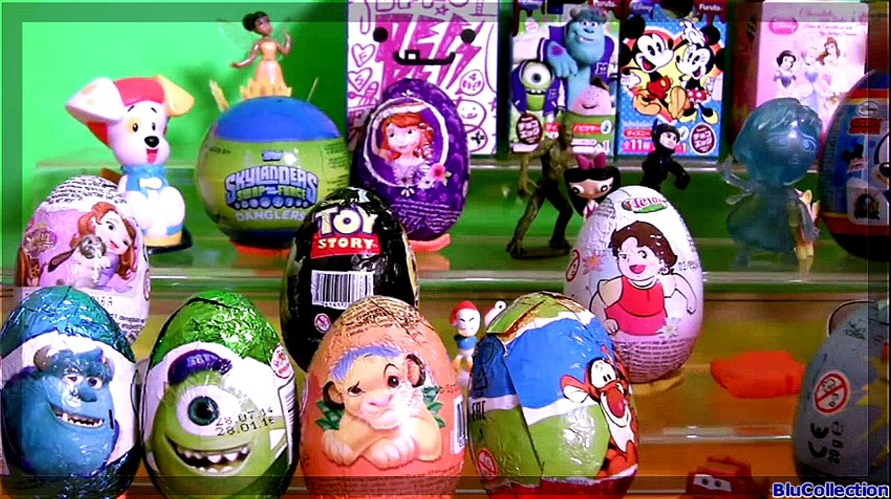 55 SURPRISE EGGS BAGS BOXES Play-Doh Frozen MLP Minecraft Cars2 Frozen Mystery Minis Transformers | HD