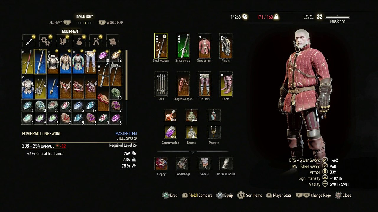 WITCHER 3 DEATH MARCH! WALKTHROUGH 274 - BATTLE PREPARATIONS & THE SUNSTONE