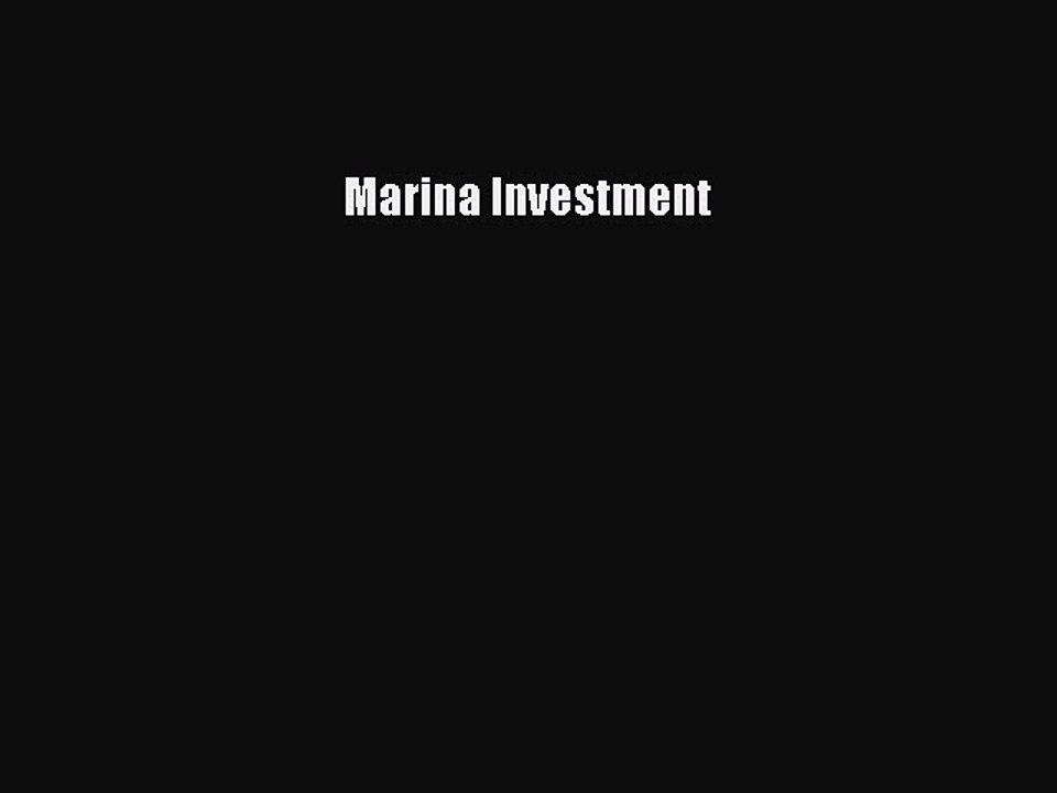 Download Marina Investment  EBook