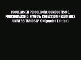 [PDF] ESCUELAS EN PSICOLOGÍA: CONDUCTISMO FUNCIONALISMO PAVLOV: COLECCIÓN RESÚMENES UNIVERSITARIOS