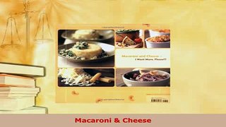 Download  Macaroni  Cheese PDF Full Ebook