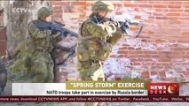 NATO troops take part in exercise by Russian borders