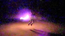 Slow Motion Fire Whip Jumps