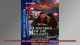 FREE PDF DOWNLOAD   A Maverick for the Holidays Montana Mavericks Back in the Saddle Book 5 READ ONLINE
