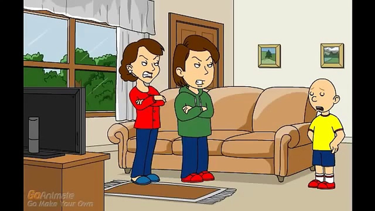 Caillou Kisses Peppa Pig and Gets Grounded