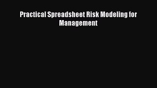 Read Practical Spreadsheet Risk Modeling for Management Ebook Online