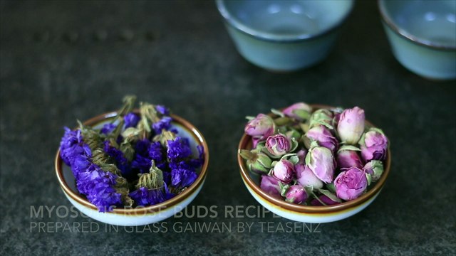 How to Make Myosotis Rose Flower Tea in Glass Gaiwan: Recipe