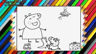 Peppa Pig - Drawing and Coloring Peppa Pig at Christmas - Funny Kid Songs 1