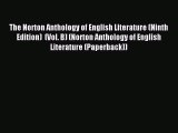 Download The Norton Anthology of English Literature (Ninth Edition)  (Vol. B) (Norton Anthology