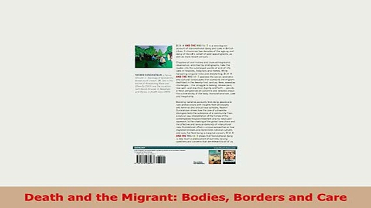 Download  Death and the Migrant Bodies Borders and Care Read Full Ebook