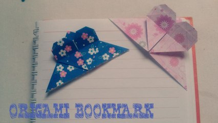 Origami - Origami Heart Bookmark - Marque Page
