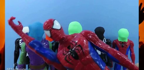 Learn Colors With Play Doh SuperHero Toys Guess Game Batman vs Spiderman vs Venom