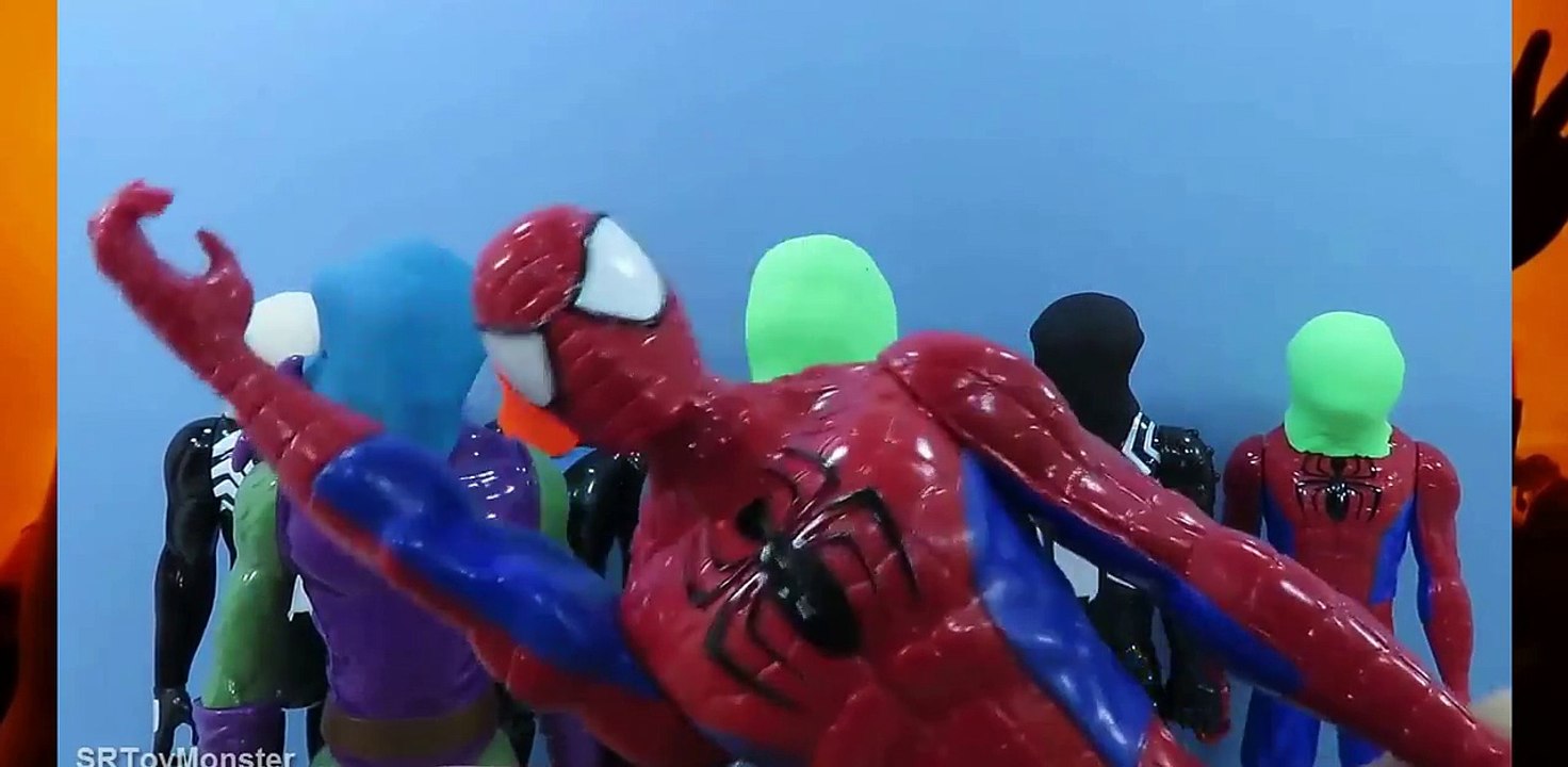 Learn Colors With Play Doh SuperHero Toys Guess Game Batman vs Spiderman vs Venom