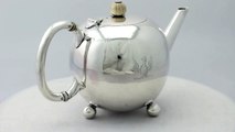 ling Silver Bachelor Teapot - Antique Victorian - AC Silver (A4941)