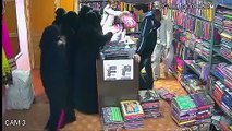 Shamless Woman in Burqa Stealing caught by cctv