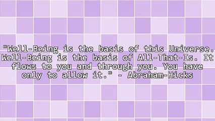 A Universe of Absolute Well-Being