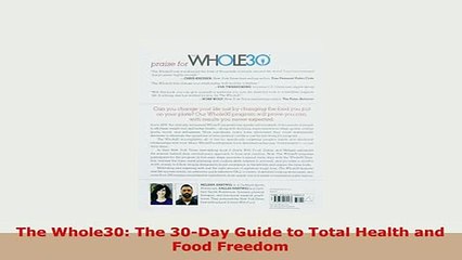 PDF  The Whole30 The 30Day Guide to Total Health and Food Freedom PDF Online