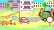 Car Cartoons for children. Crane. Construction Vehicles - Concrete Mixer & Truck. Episode 134