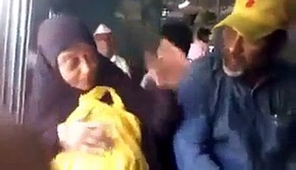 Pakistani Muslim Man Beats His Wife On Train. A Shocking Video
