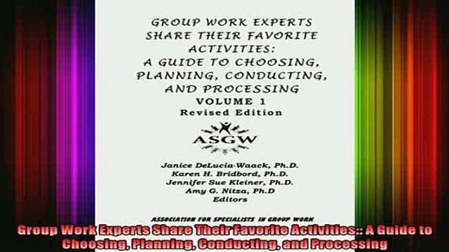 FREE DOWNLOAD Group Work Experts Share Their Favorite Activities A Guide to Choosing Planning BOOK ONLINE