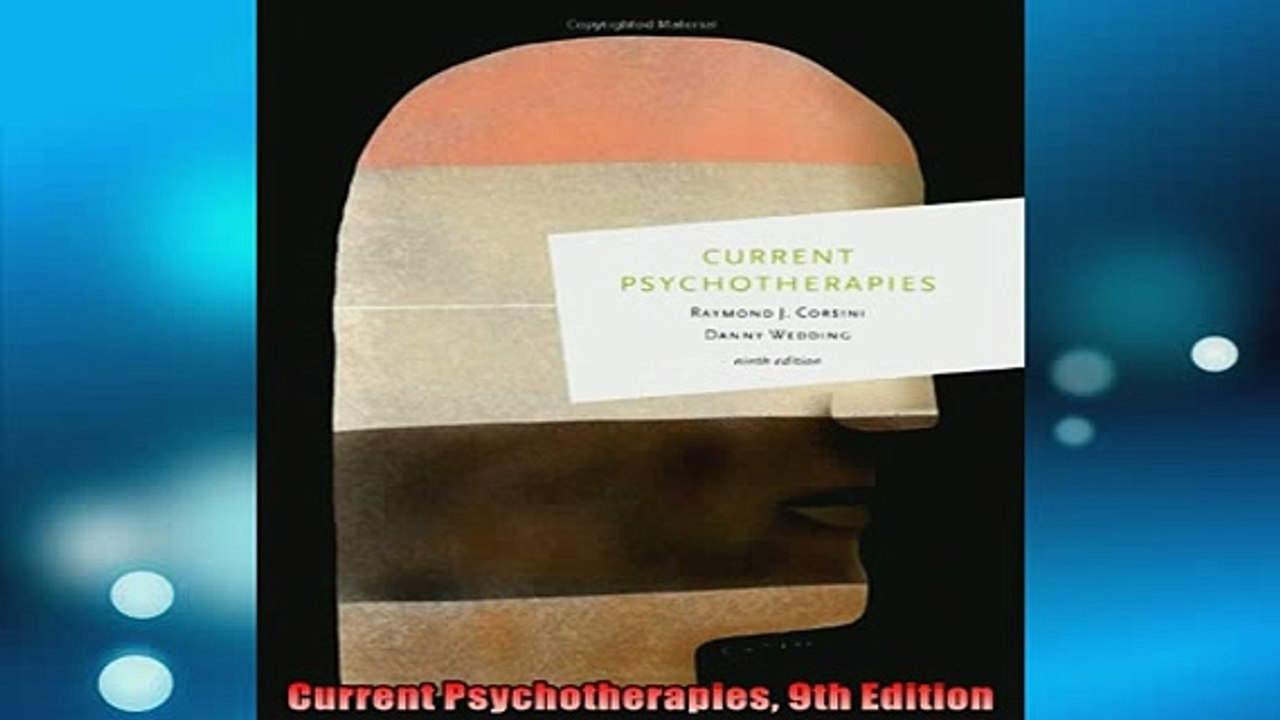 FREE PDF  Current Psychotherapies 9th Edition READ ONLINE