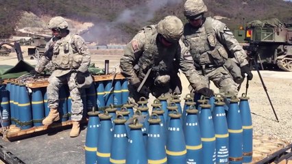 US Marines Corps - Ultra Powerful Self-Propelled Artillery in Action - PzH 2000 &  US M109 Paladin