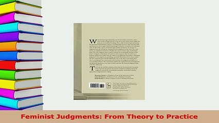 Download  Feminist Judgments From Theory to Practice Free Books