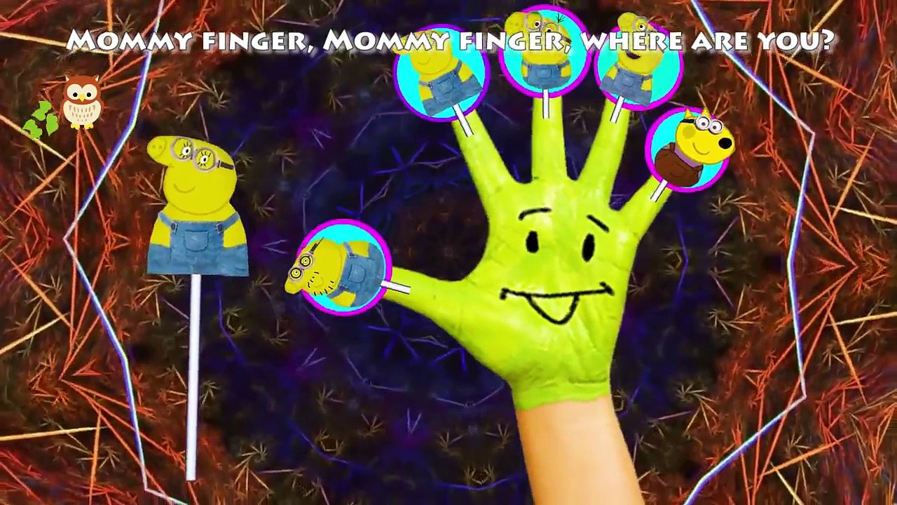 Peppa Pig Lollipop Minions 2 / Family Finger Lyrics More Nursery Rhymes