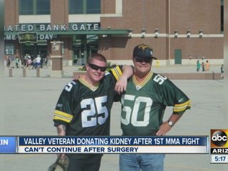 Valley veteran donating kidney after first MMA fight