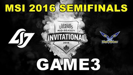 (LOL)CLG vs FW 四強賽 Highlight (MSI 2016 季中邀請賽) #GAME3