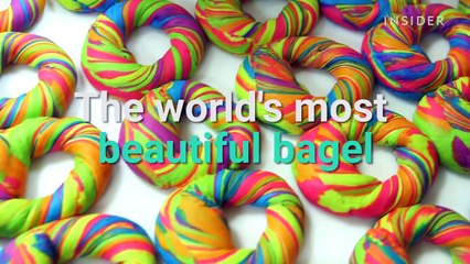 Brooklynites are losing their minds over this spectacular rainbow bagel.