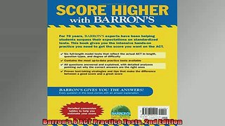 Free PDF Downlaod  Barrons 6 ACT Practice Tests 2nd Edition READ ONLINE