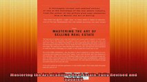 READ book  Mastering the Art of Selling Real Estate Fully Revised and Updated Online Free
