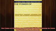 READ book  The Power of Consistency Prosperity Mindset Training for Sales and Business Professionals Online Free