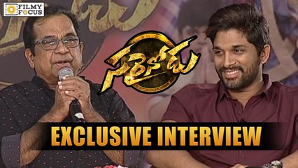 Allu Arjun and Brahmanandam Interview about Sarainodu Movie Success - Filmyfocus.com