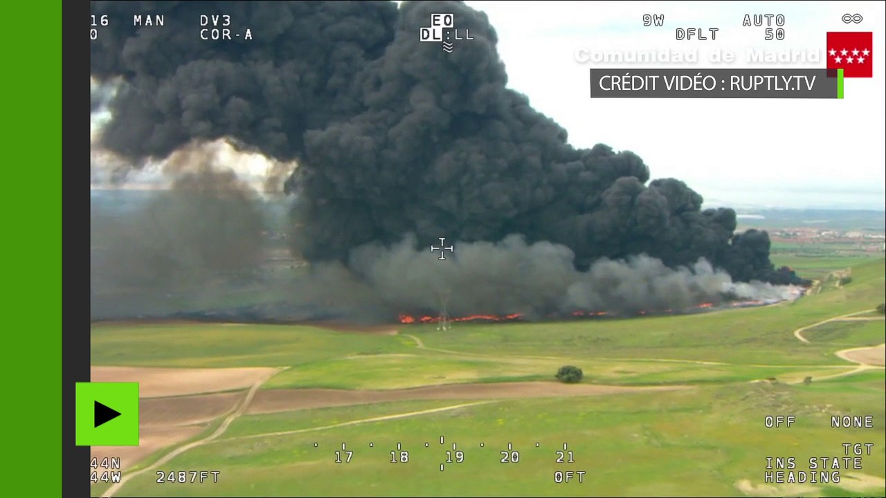 Infernal incendie de pneus en banlieue de Madrid, 9 000 habitants évacués