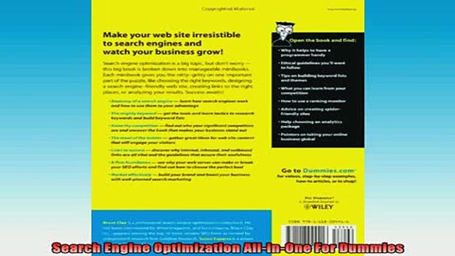 READ FREE Ebooks Search Engine Optimization AllinOne For Dummies Free Online