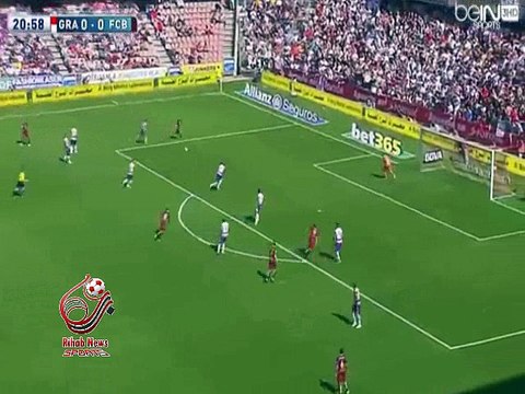 اهداف الشوط الاول لمباراة ( غرناطة 0-2 برشلونة ) الدوري الاسباني