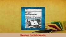 PDF  Bygone Punishments  EBook
