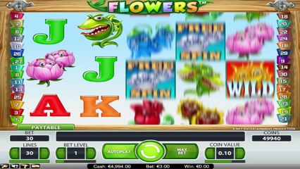 Flowers ilmainen kasino kolikkopeli NetEnt Video Esikatselu