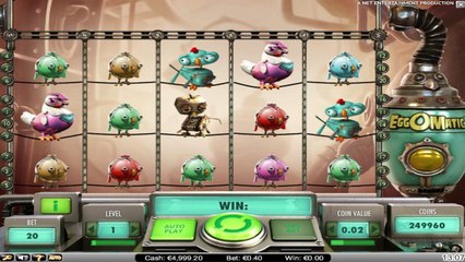 EggOMatic ilmainen kasino kolikkopeli NetEnt Video Esikatselu