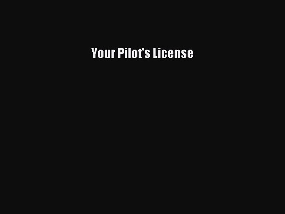 Download Your Pilot's License PDF Free