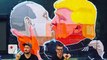 Vladimir Putin and Donald Trump Share Passionate Kiss in New Mural