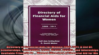 READ book  Directory of Financial Aids for Women 20092011 A List Of Scholarships Fellowships Loans Full EBook
