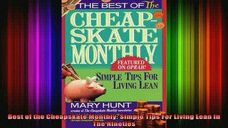 READ book  Best of the Cheapskate Monthly Simple Tips For Living Lean In The Nineties Free Online