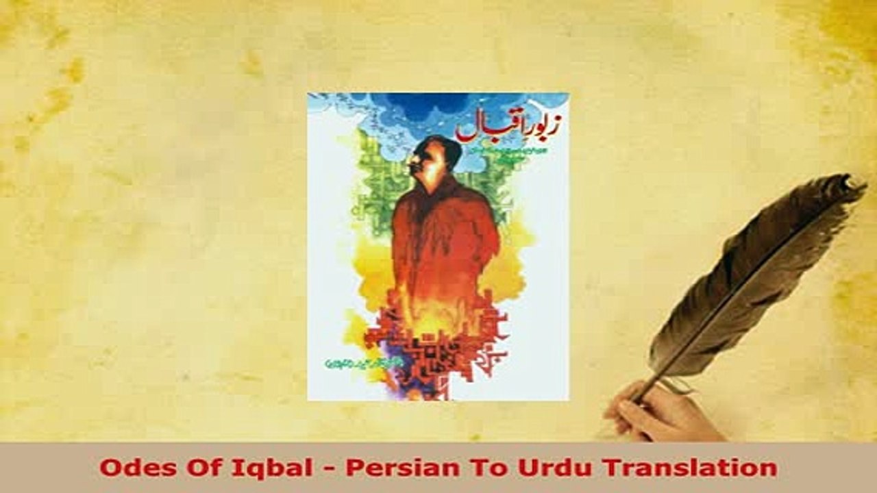 PDF  Odes Of Iqbal  Persian To Urdu Translation  Read Online