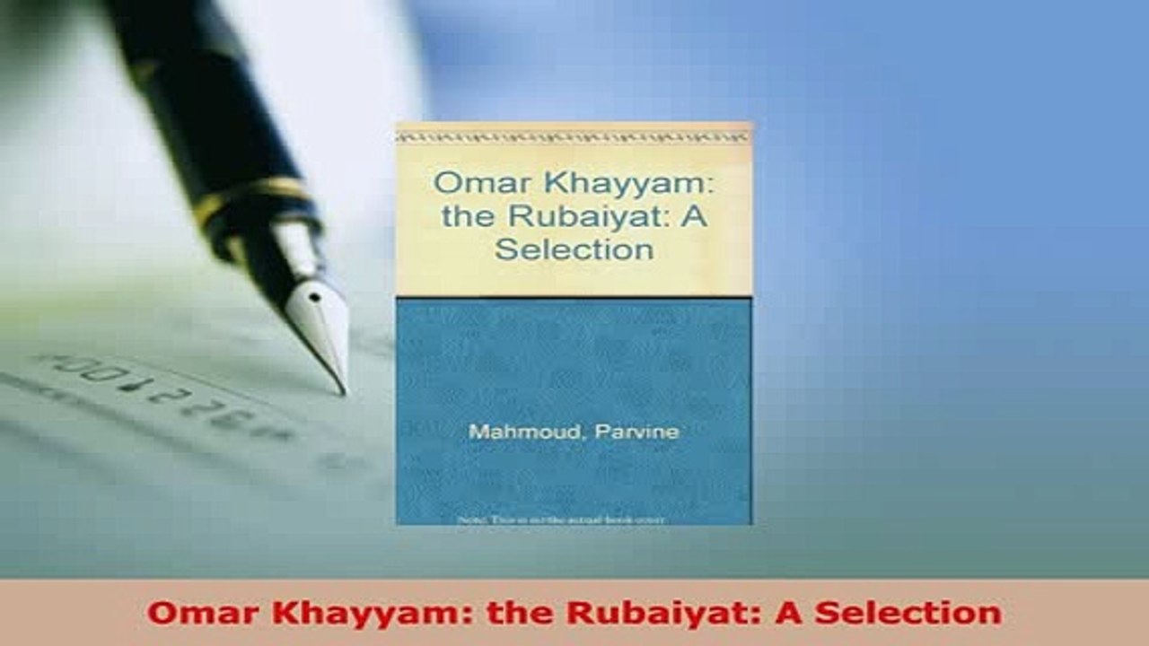 Download  Omar Khayyam the Rubaiyat A Selection  Read Online